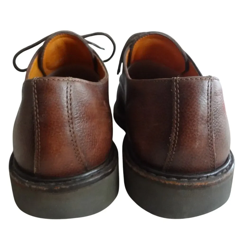 Mephisto Marlon Dress Shoes Men 9 Brown Pebble Leather Air Relax Goodyear Oxford